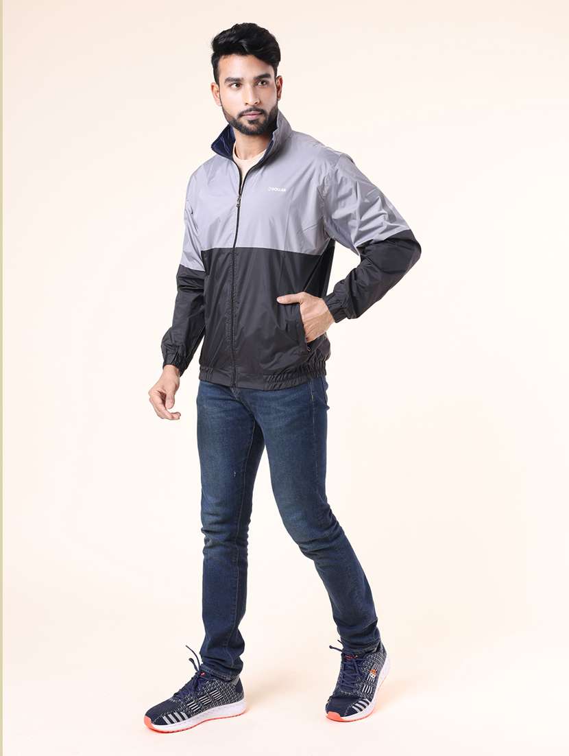 men color block long sleeve bomber jacket - 22218457 -  Standard Image - 3