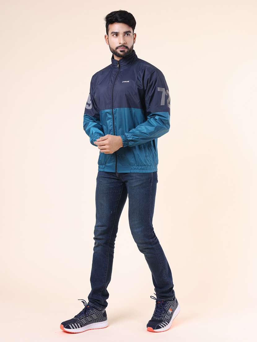 men color block long sleeve bomber jacket - 22218459 -  Standard Image - 3