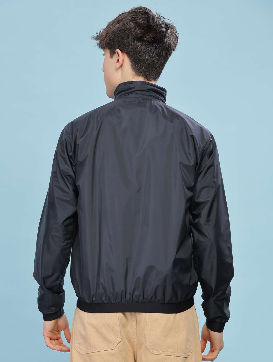 men solid long sleeve bomber jacket - 22218460 -  Standard Image - 3