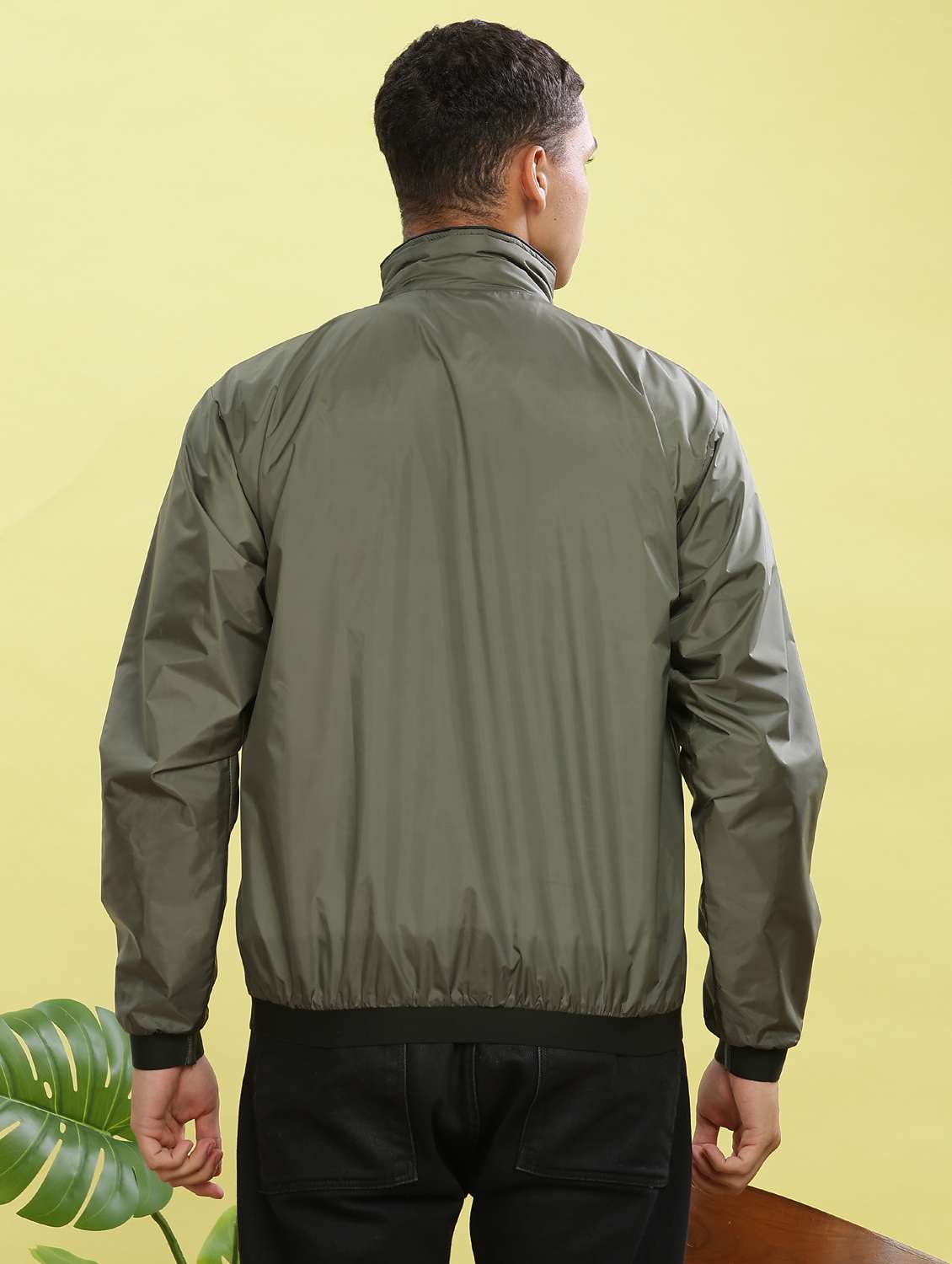 men solid long sleeve bomber jacket - 22218465 -  Standard Image - 3