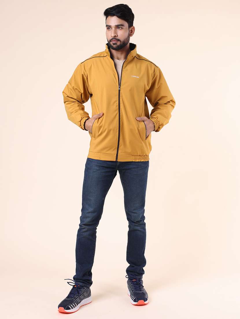 men solid long sleeve windcheater jacket - 22218469 -  Standard Image - 3
