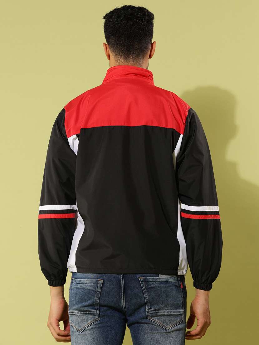 men color block long sleeve bomber jacket - 22218472 -  Standard Image - 3