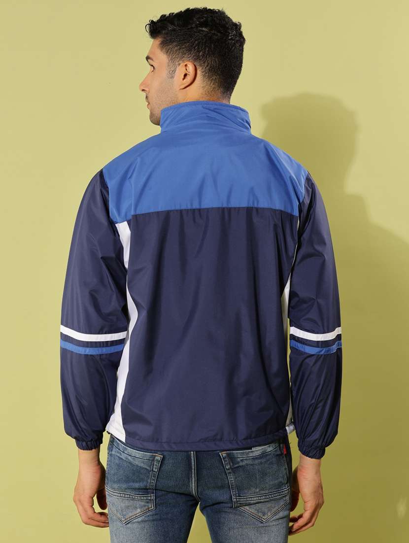 men color block long sleeve bomber jacket - 22218473 -  Standard Image - 3