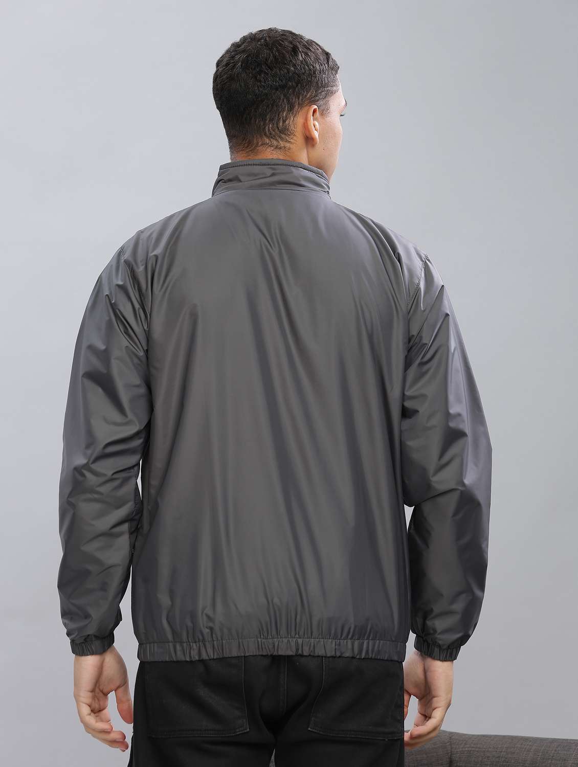 men solid long sleeve bomber jacket - 22218486 -  Standard Image - 3