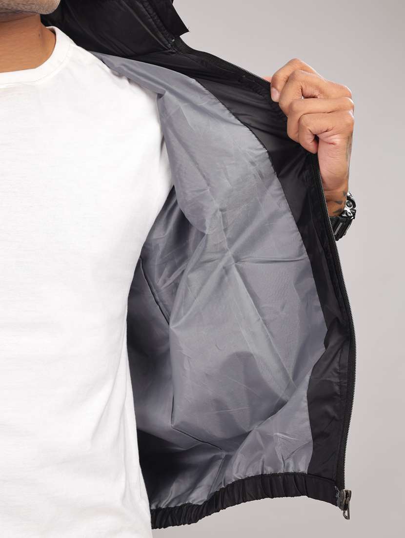 men solid long sleeve windcheater jacket - 22218493 -  Standard Image - 5