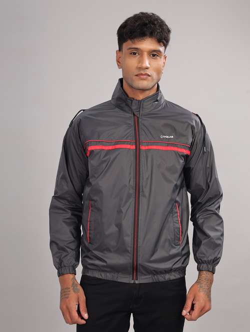 men solid long sleeve windcheater jacket - 22218494 -  Standard Image - 0