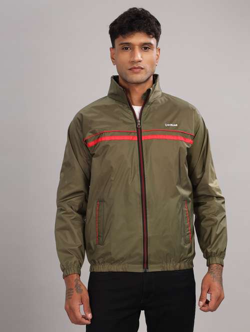 men solid long sleeve windcheater jacket - 22218495 -  Standard Image - 0