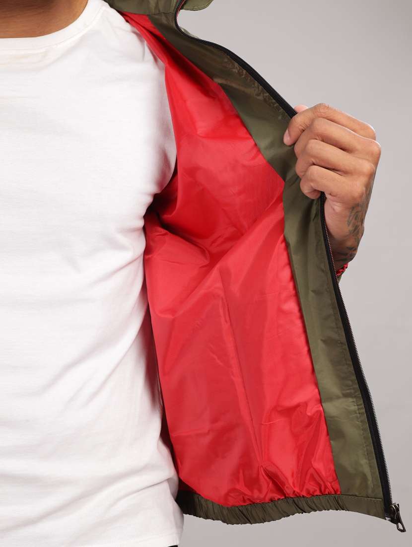 men solid long sleeve windcheater jacket - 22218495 -  Standard Image - 5