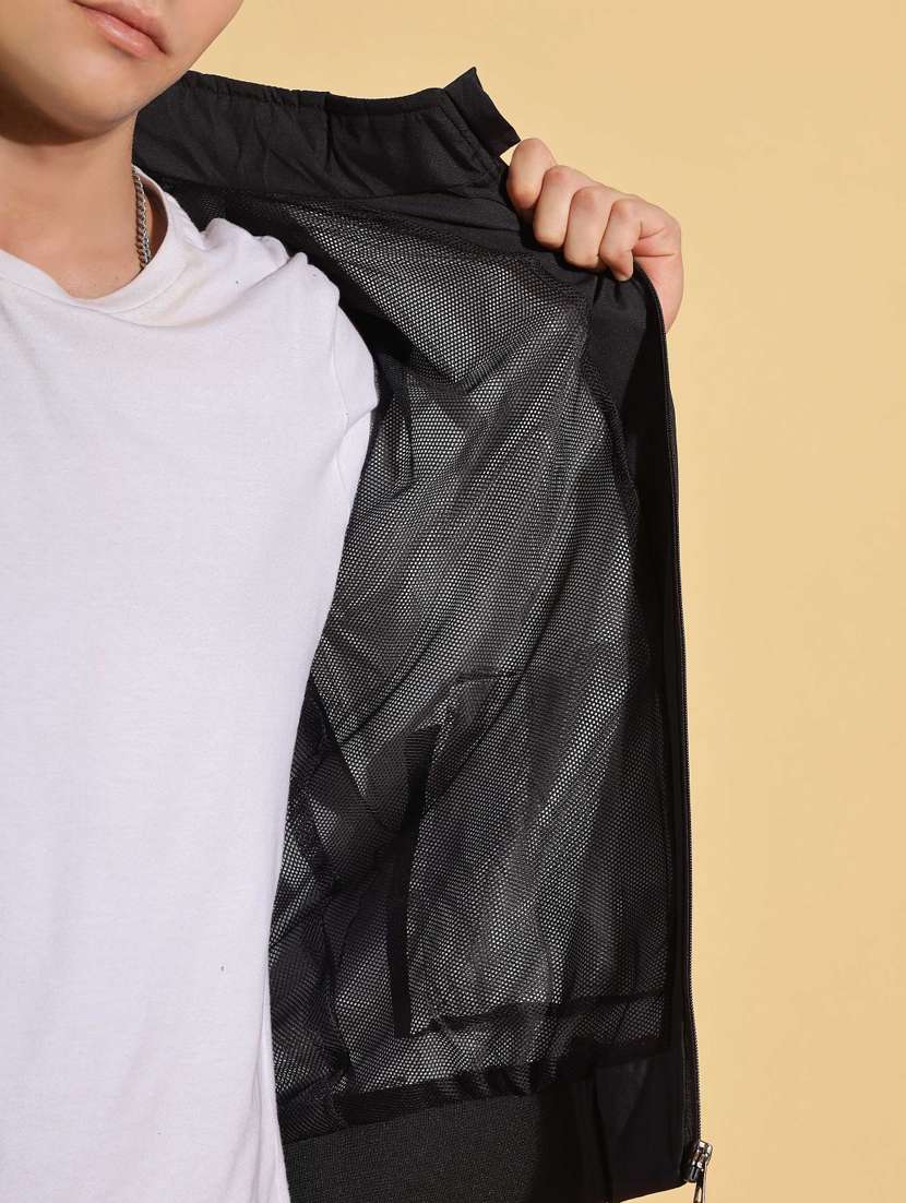 men solid long sleeve bomber jacket - 22218496 -  Standard Image - 5