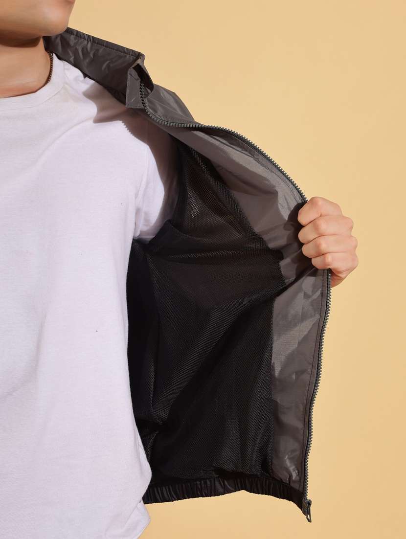 men color block long sleeve windcheater jacket - 22218504 -  Standard Image - 5