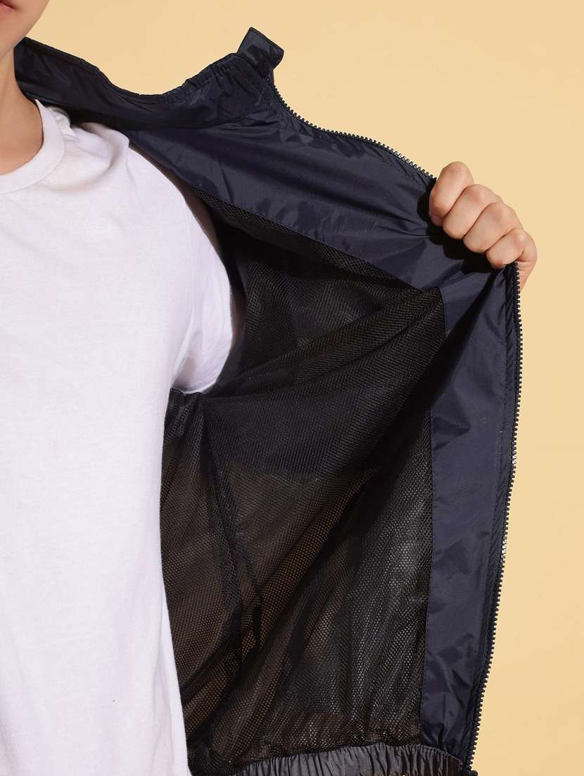 men color block long sleeve windcheater jacket - 22218505 -  Standard Image - 5