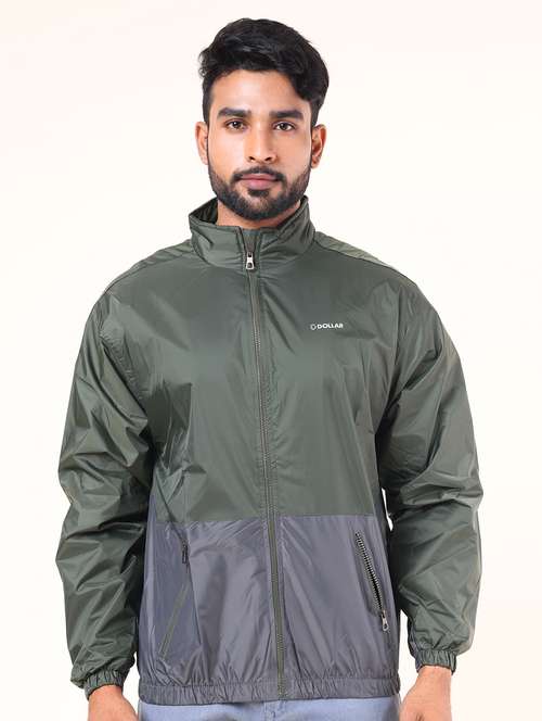 men color block long sleeve windcheater jacket - 22218506 -  Standard Image - 0