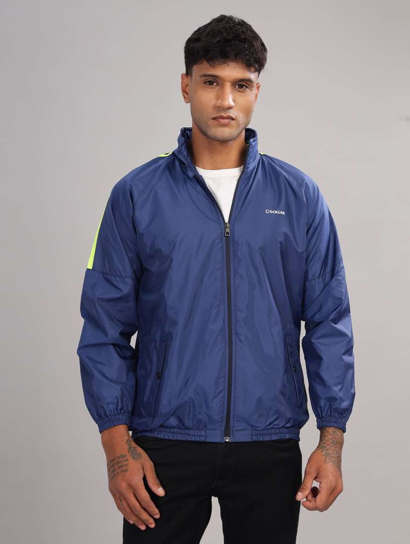 men taped long sleeve bomber jacket 