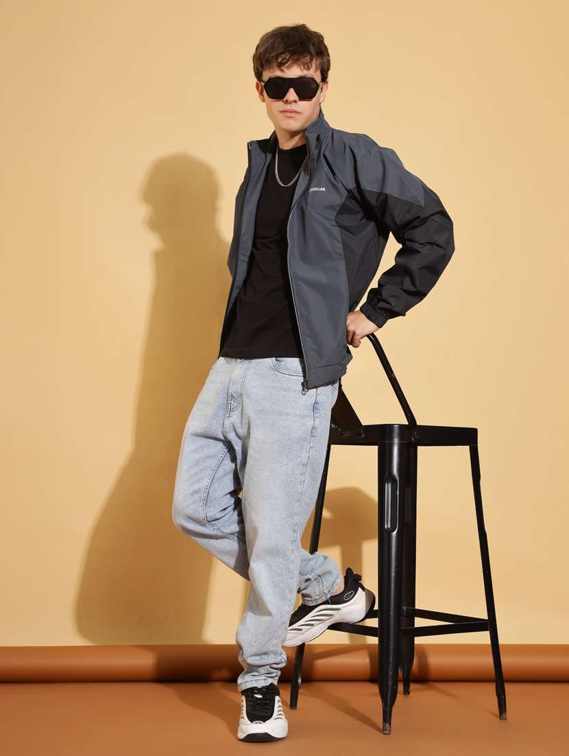 men color block long sleeve bomber jacket - 22218521 -  Standard Image - 3