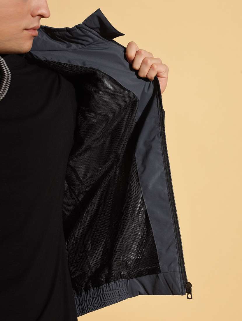 men color block long sleeve bomber jacket - 22218521 -  Standard Image - 5