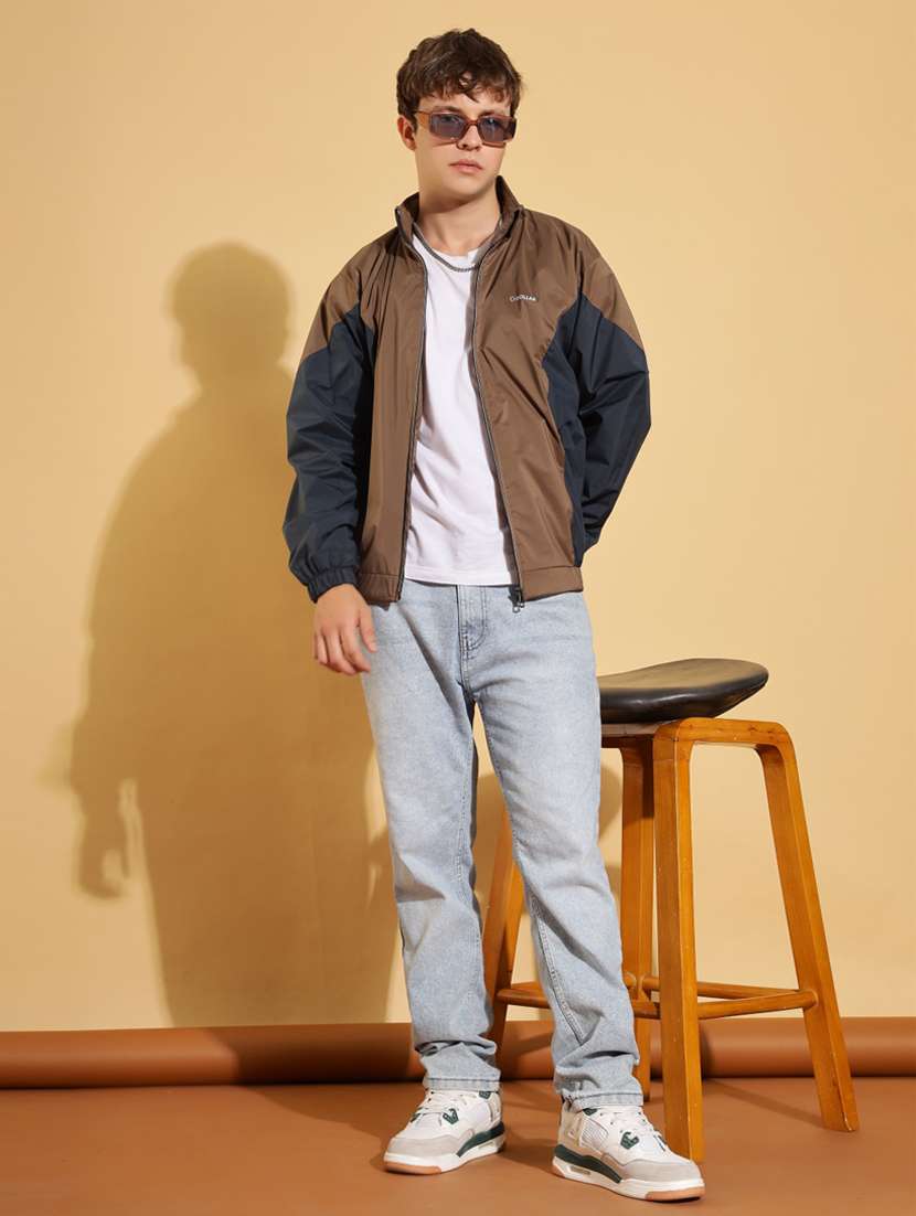 men color block long sleeve bomber jacket - 22218522 -  Standard Image - 3