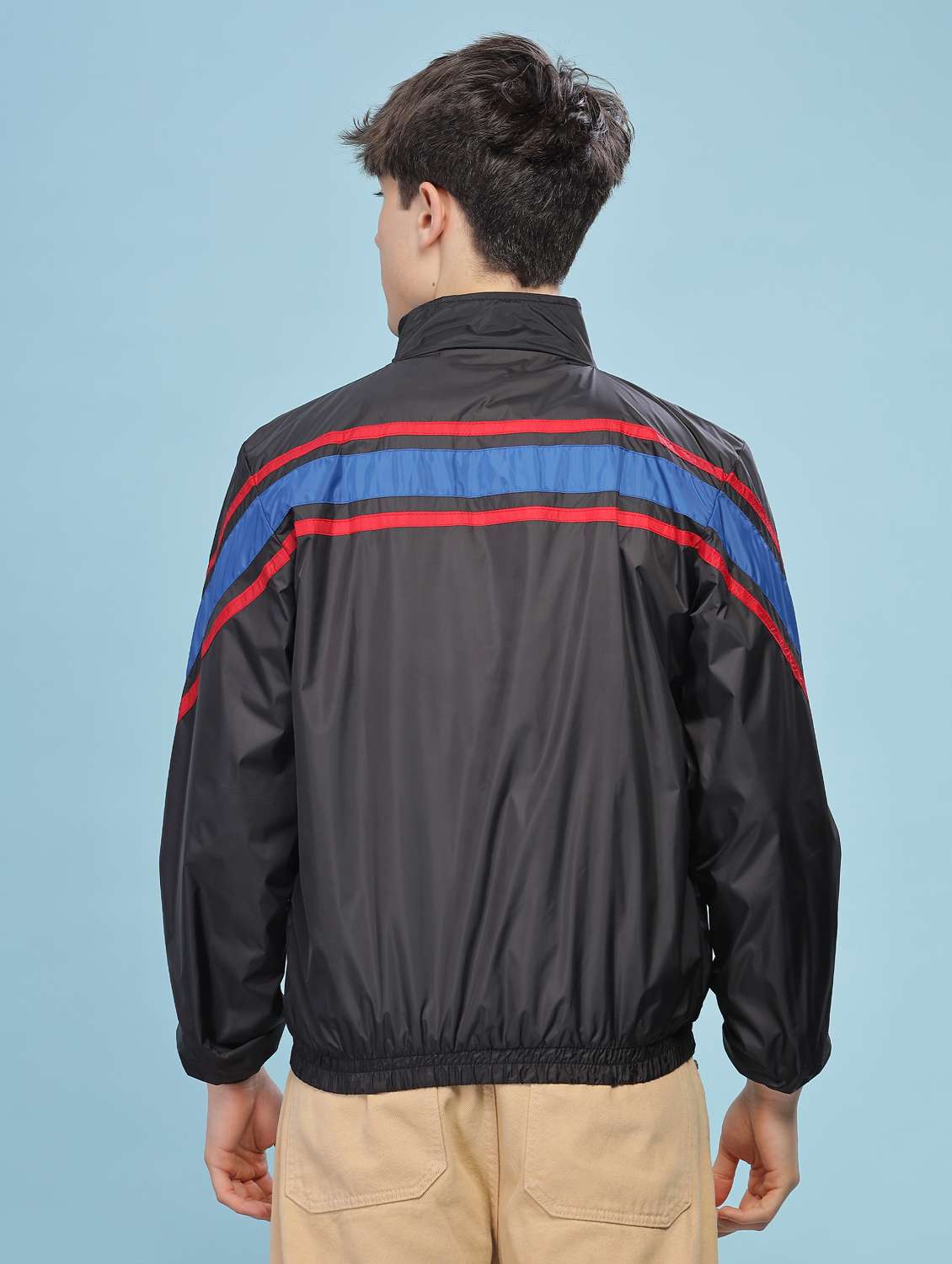 men color block long sleeve bomber jacket - 22218525 -  Standard Image - 3