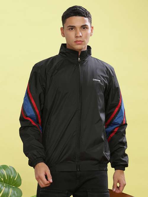 men color block long sleeve bomber jacket - 22218526 -  Standard Image - 0