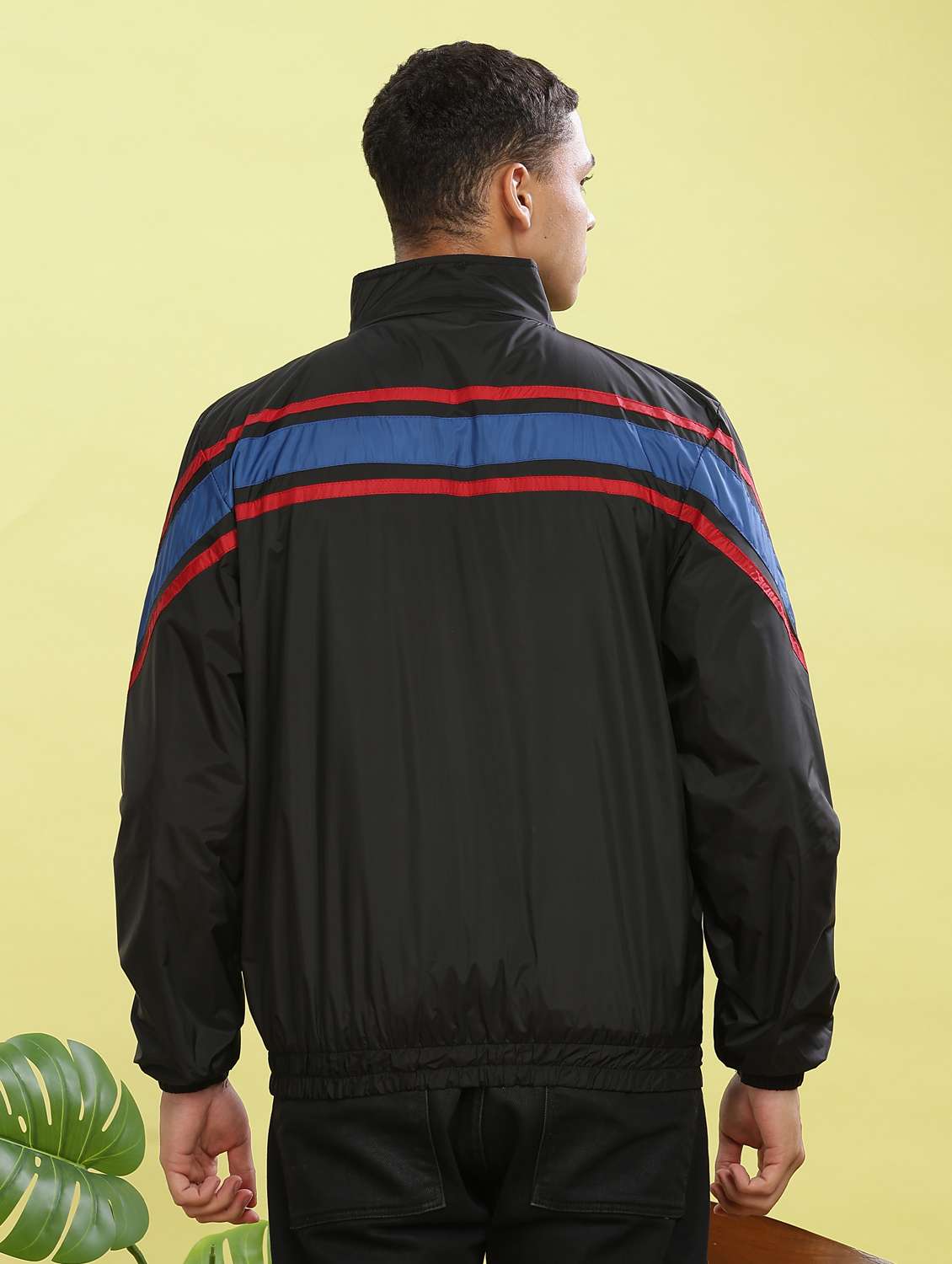 men color block long sleeve bomber jacket - 22218526 -  Standard Image - 3