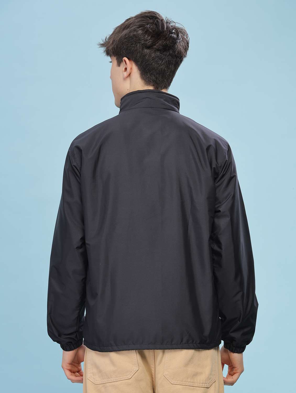 men color block long sleeve bomber jacket - 22218528 -  Standard Image - 3