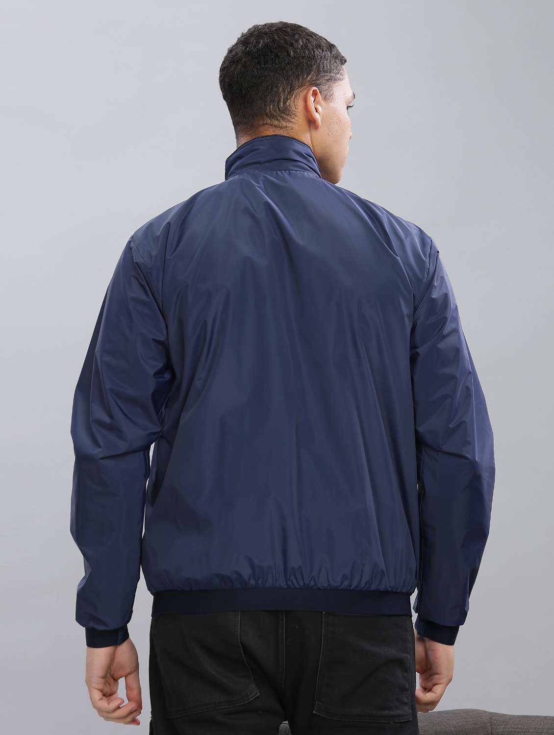 men solid long sleeve bomber jacket - 22218534 -  Standard Image - 3