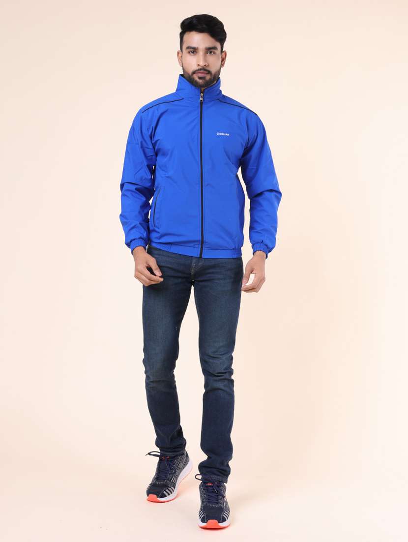 men solid long sleeve windcheater bomber jacket  - 22218538 -  Standard Image - 3