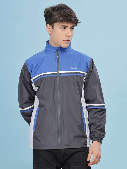 men color block long sleeve bomber jacket - 22218539 -  Standard Image - 0