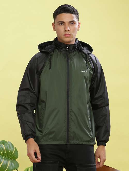 men color block long sleeve bomber jacket - 22218546 -  Standard Image - 0