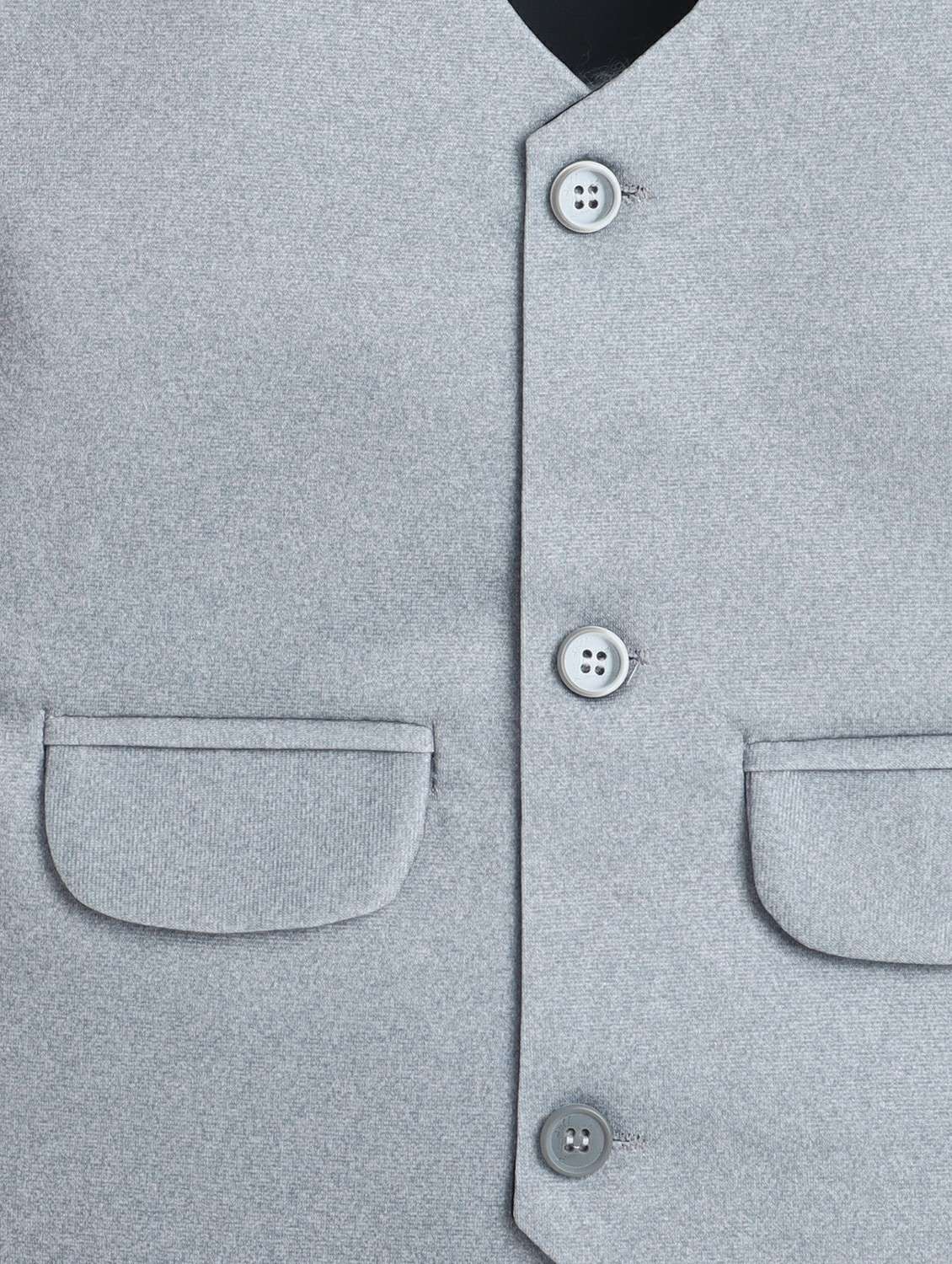 boys solid shirt and trouser with wasitcoat set - 22218568 -  Standard Image - 5