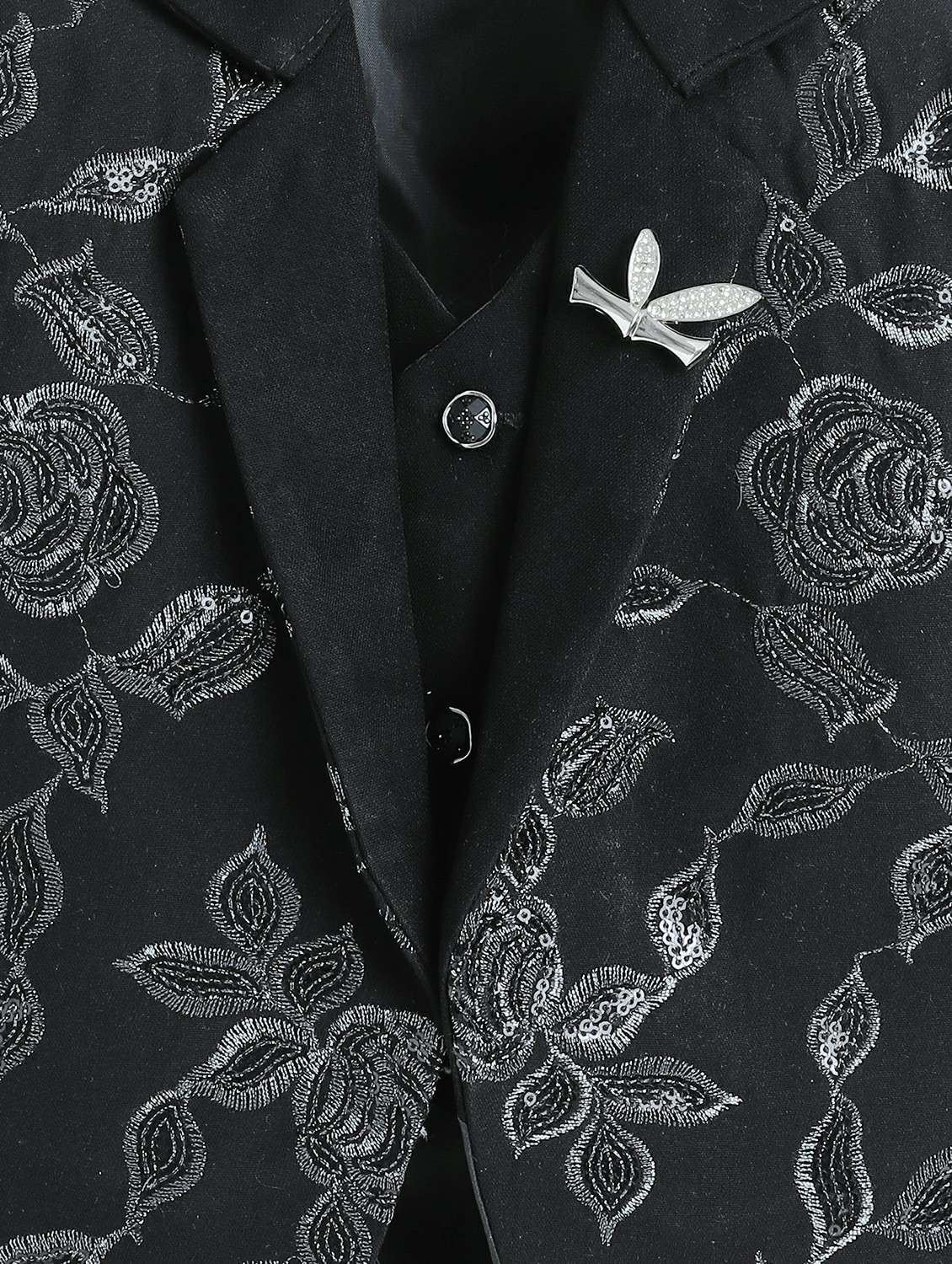 boys embroidered blazer and trouser with shirt set - 22218571 -  Standard Image - 5