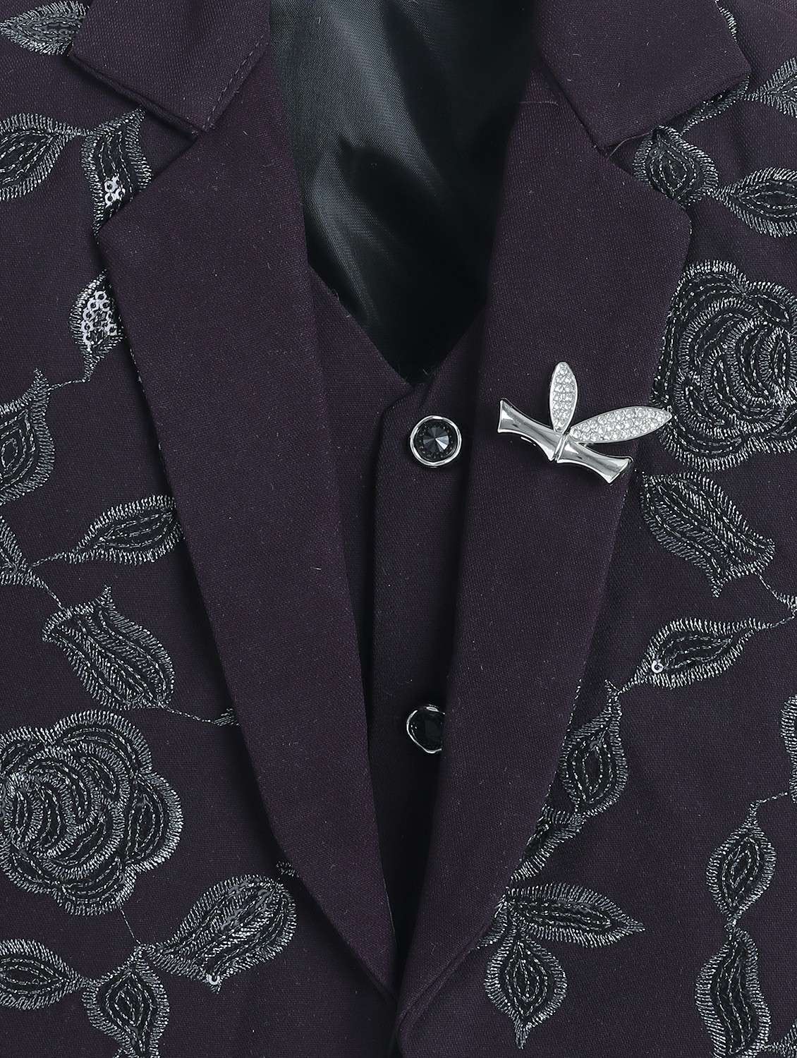 boys embroidered blazer and trouser with shirt set - 22218573 -  Standard Image - 5