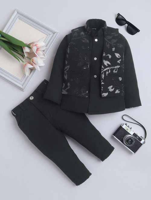 boys embellished long sleeve sherwani set - 22218579 -  Standard Image - 0