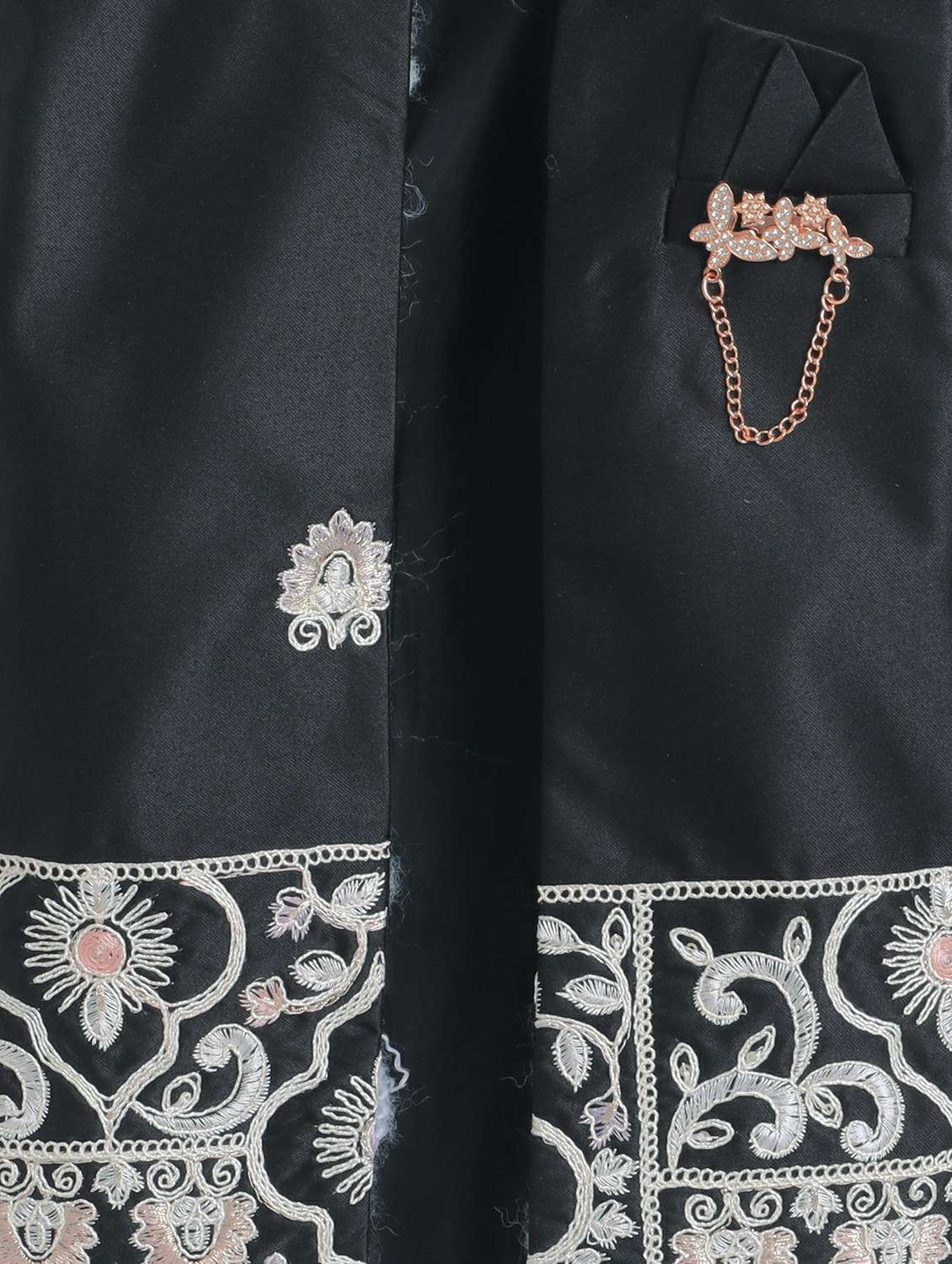 boys embroidered long sleeve sherwani set - 22218585 -  Standard Image - 5
