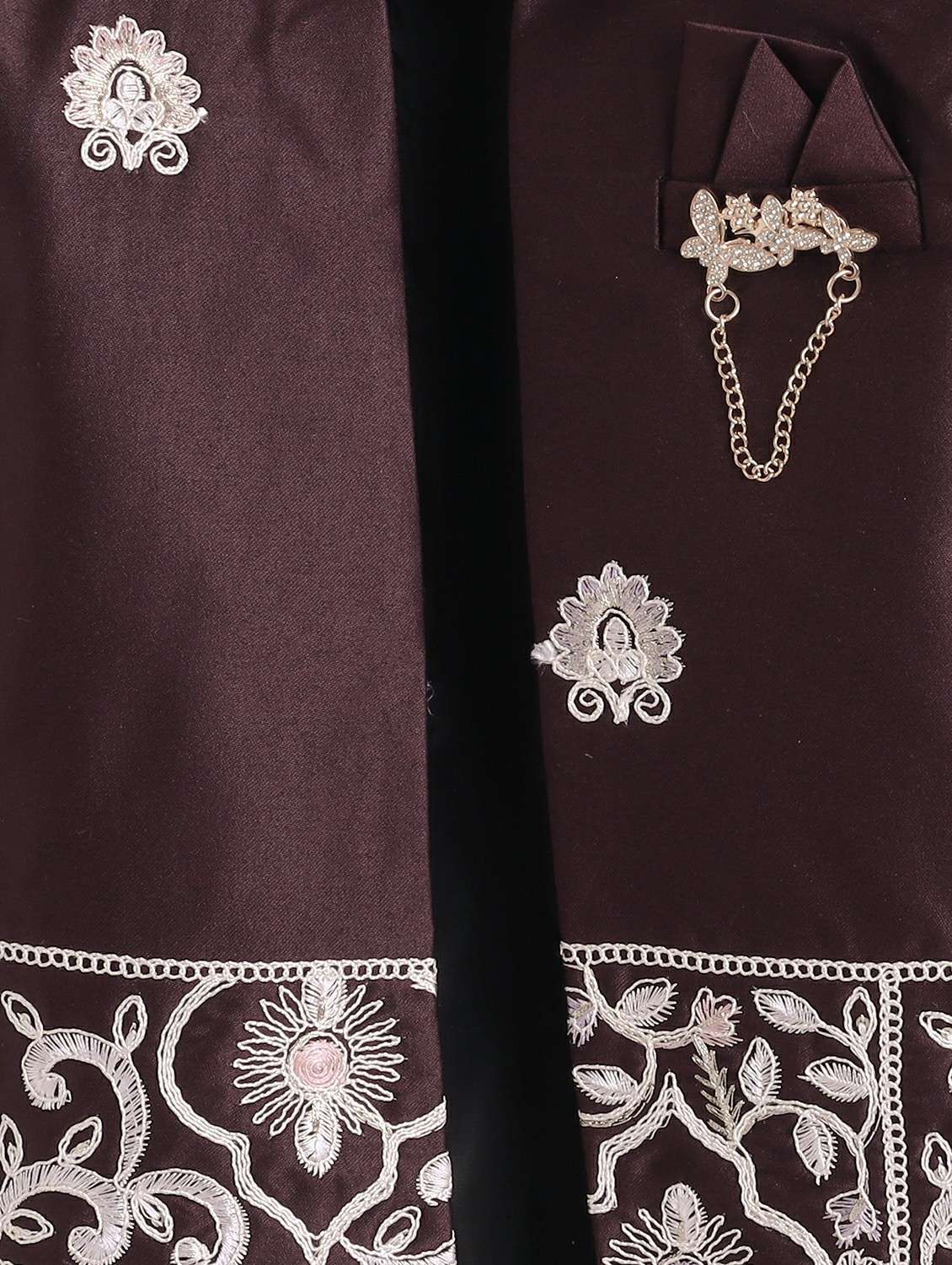 Boys Embroidered Long Sleeve Sherwani Set - 22218587 -  Standard Image - 5