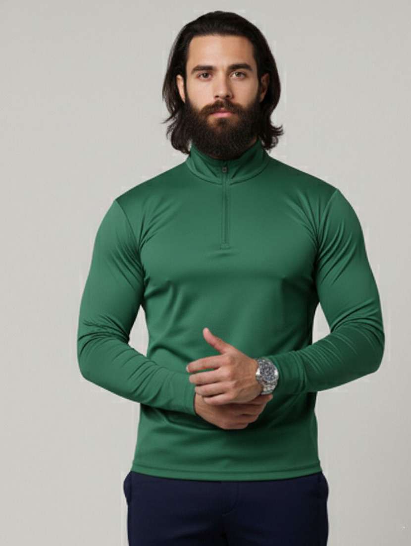 men solid long sleeve regular fit sweatshirt