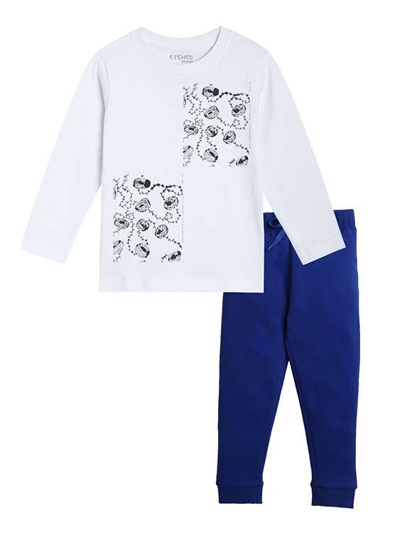boys printed long sleeve full lenght set