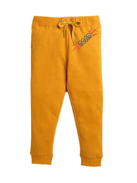 boys printed mid rise regular fit jogger