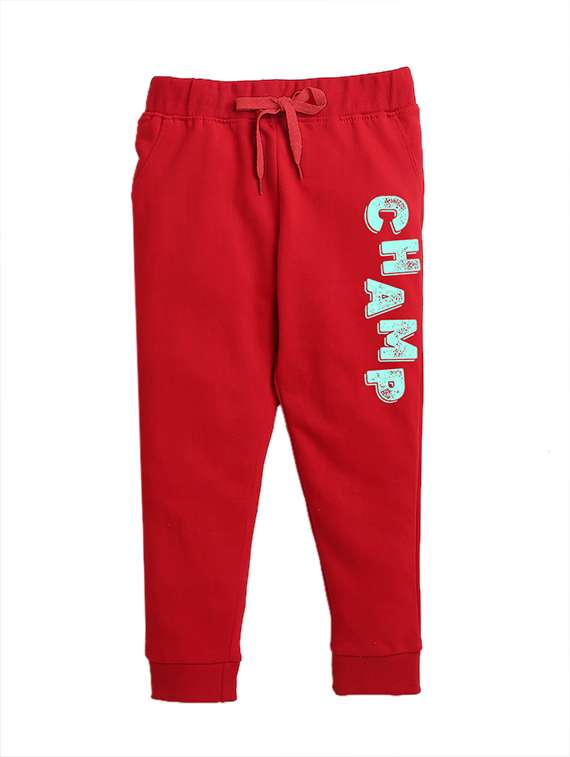 boys printed mid rise regular fit jogger