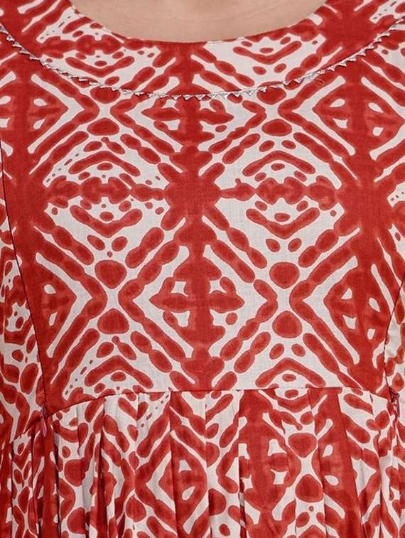 women printed three quarter sleeve maternity wear dress - 22218965 -  Standard Image - 5