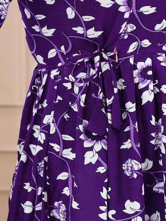 women floral printed three quarter sleeve maternity wear dress - 22218975 -  Standard Image - 5