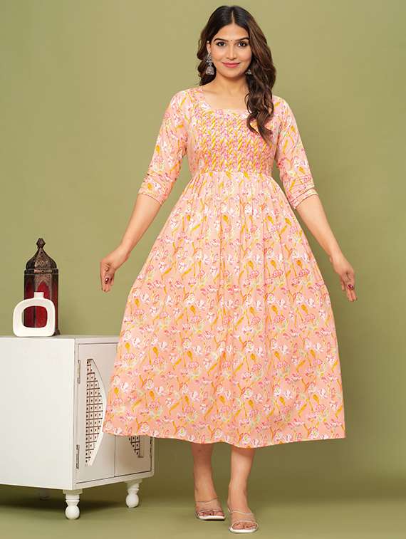 women floral printed three quarter sleeve maternity wear dress - 22218997 -  Standard Image - 3