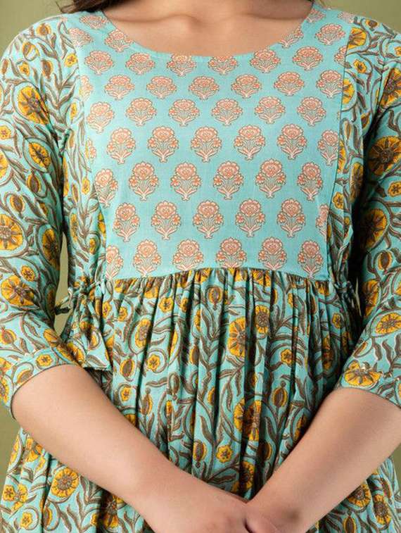 women floral printed three quarter sleeve maternity wear dress - 22219025 -  Standard Image - 3