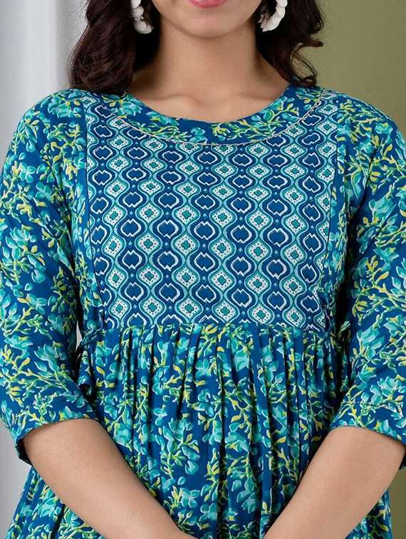 women floral printed three quarter sleeve maternity wear dress - 22219075 -  Standard Image - 5