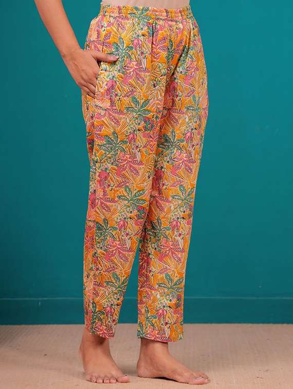 women printed three quarter sleeve co-ord set - 22219087 -  Standard Image - 3