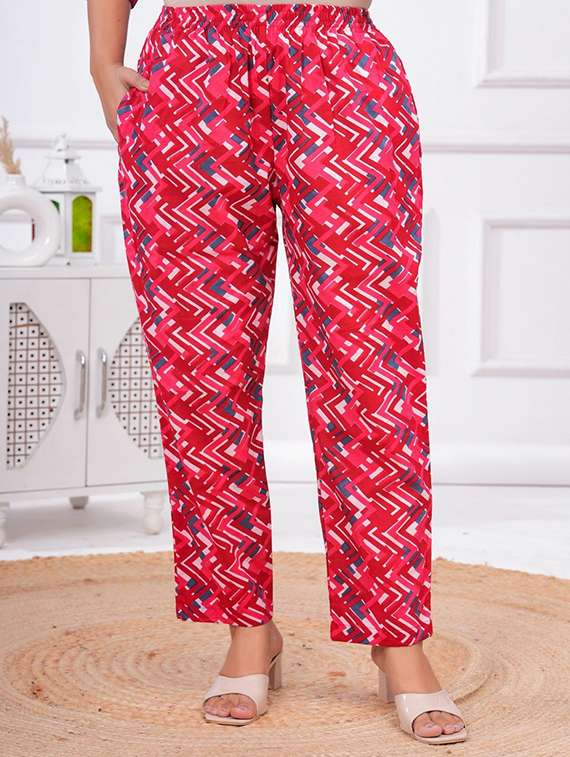 women printed three quarter sleeve co-ord set - 22219122 -  Standard Image - 3