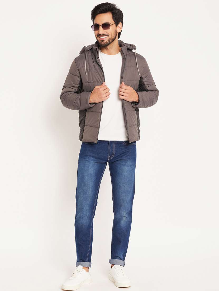 men color block long sleeve puffer jacket - 22219171 -  Standard Image - 3