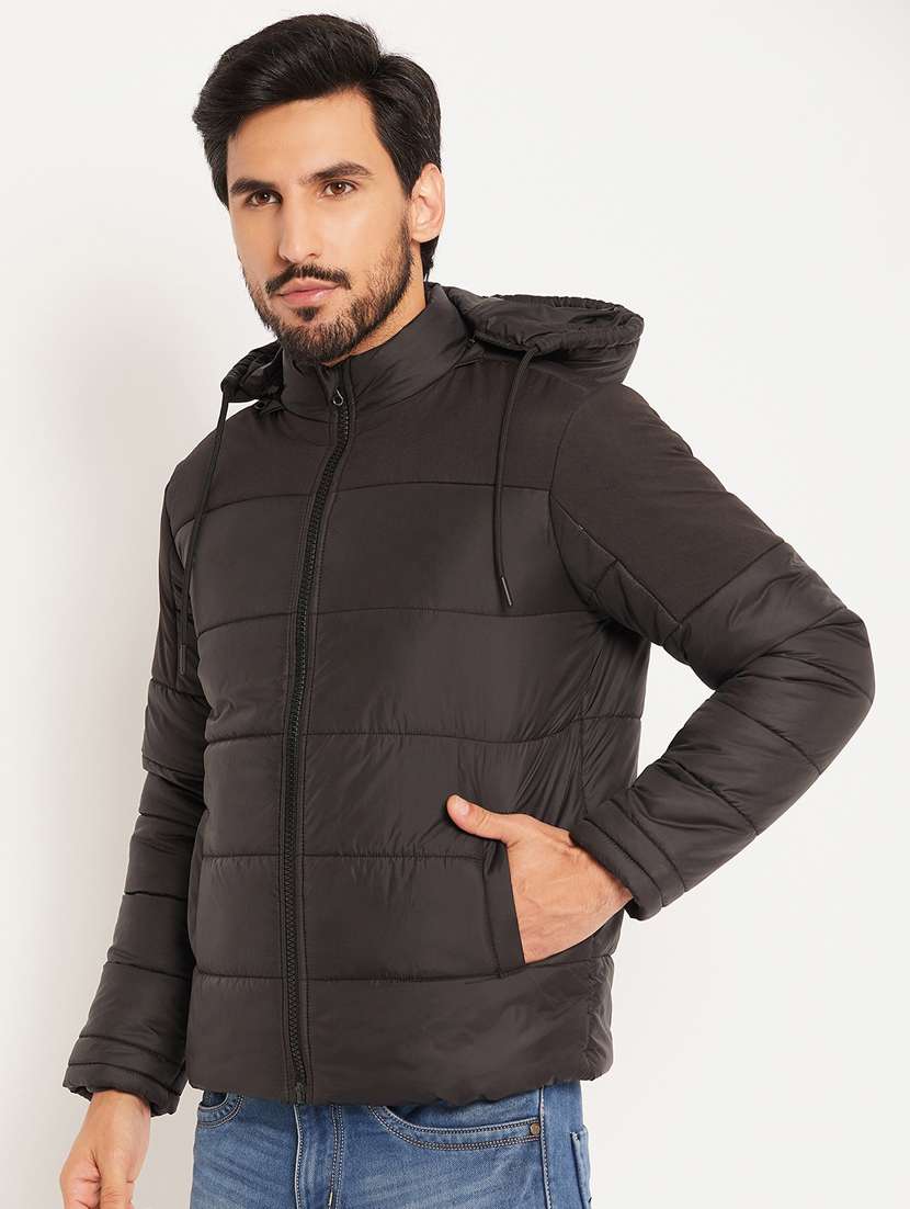 men color block long sleeve puffer jacket - 22219174 -  Zoom Image - 0