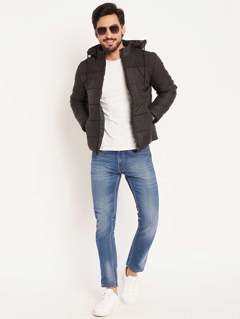 men color block long sleeve puffer jacket - 22219174 -  Standard Image - 3