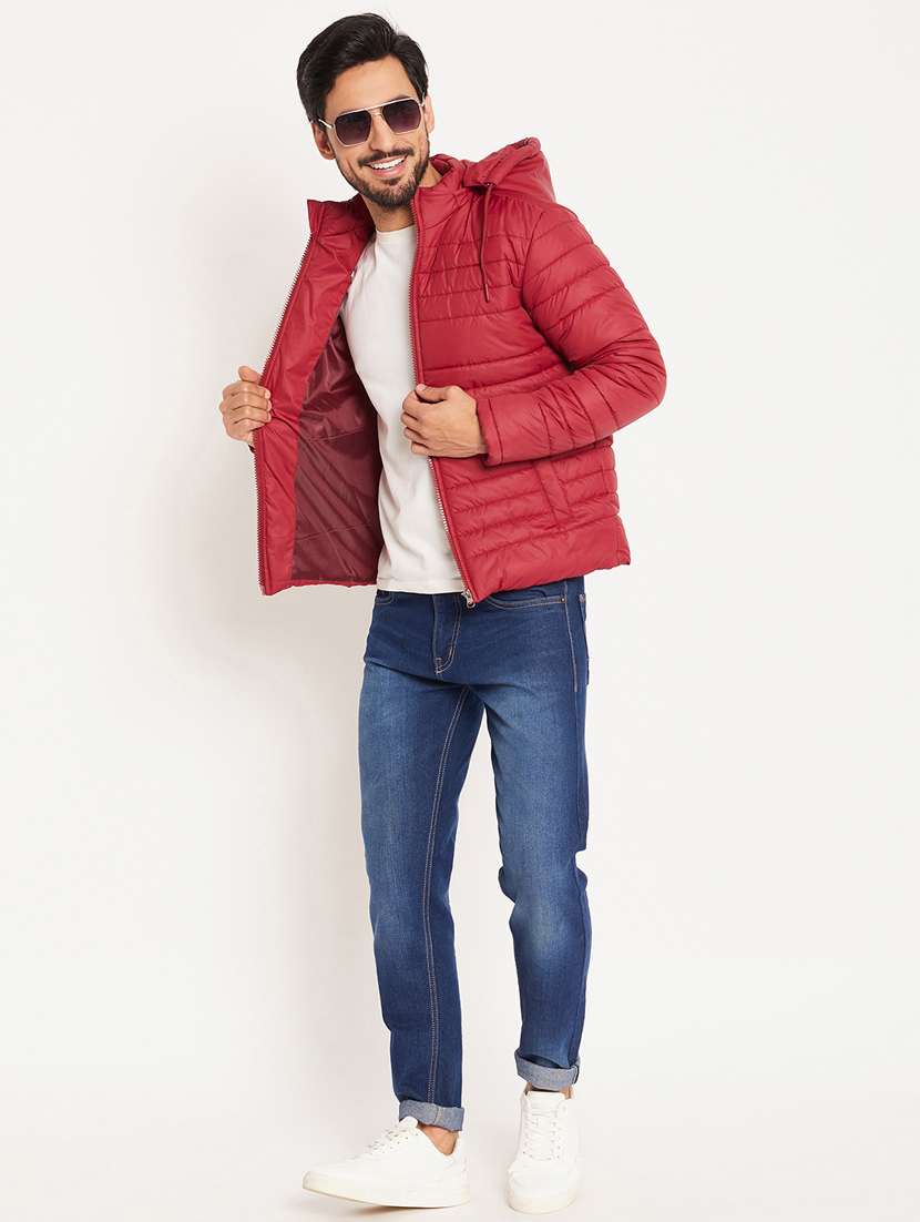 men solid long sleeve puffer jacket - 22219186 -  Standard Image - 3