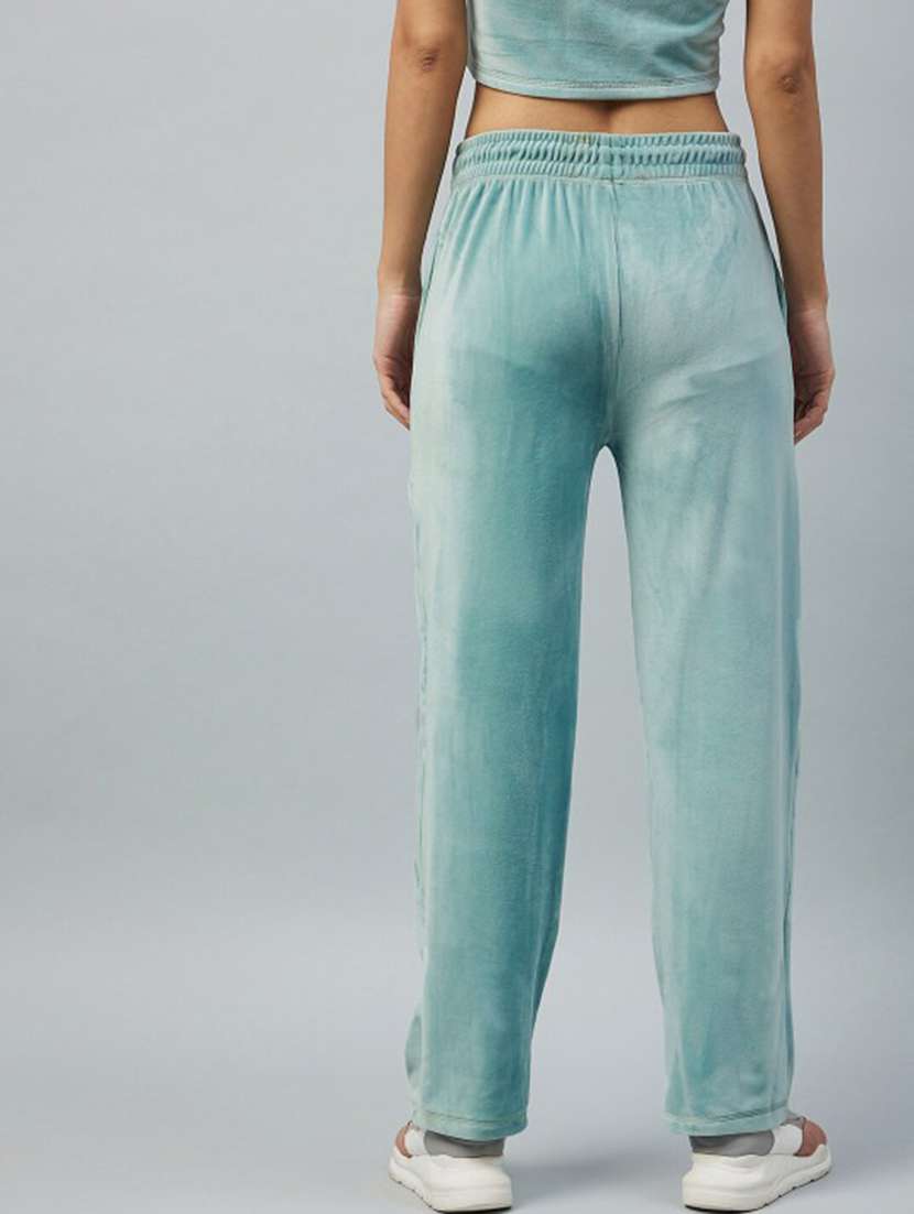 women solid mid rise track pant - 22219206 -  Standard Image - 3